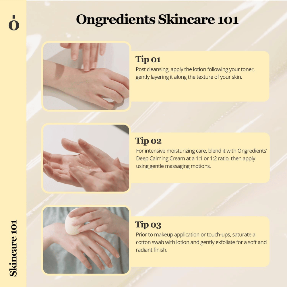 Ongredients Skin Barrier Calming Lotion ansiktslotion som stärker hudbarriären, återfuktar huden och lugnar känslig hud.