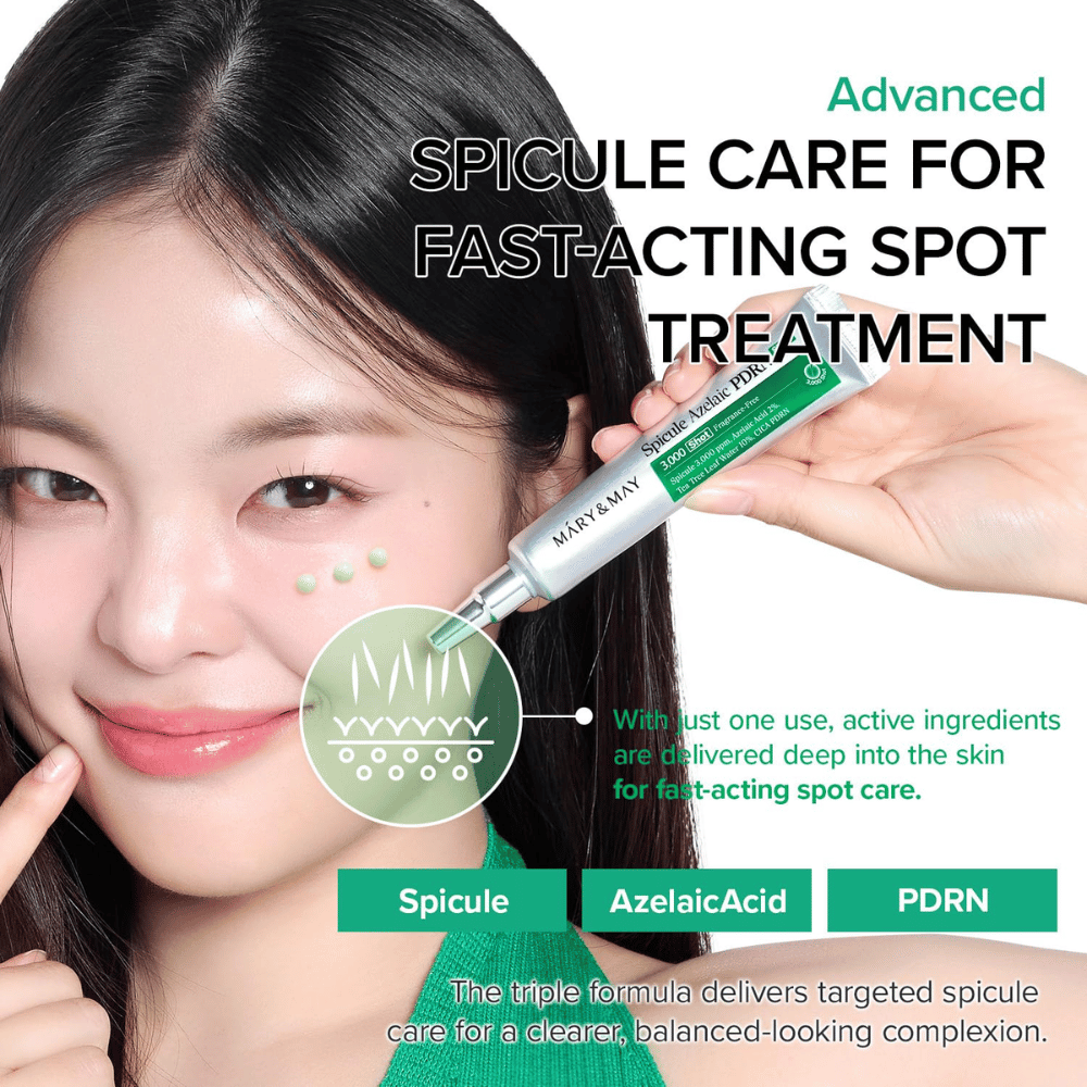 Mary&May Spicule Azelaic PDRN Spot Cream – punktbehandling med spiklar, azelainsyra och PDRN