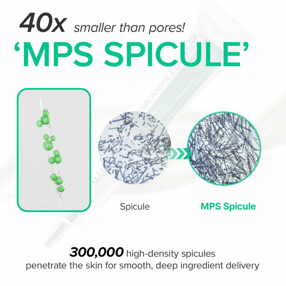 Mary&May Spicule Azelaic PDRN Spot Cream – MPS-spiklar för effektiv applicering av aktiva ingredienser