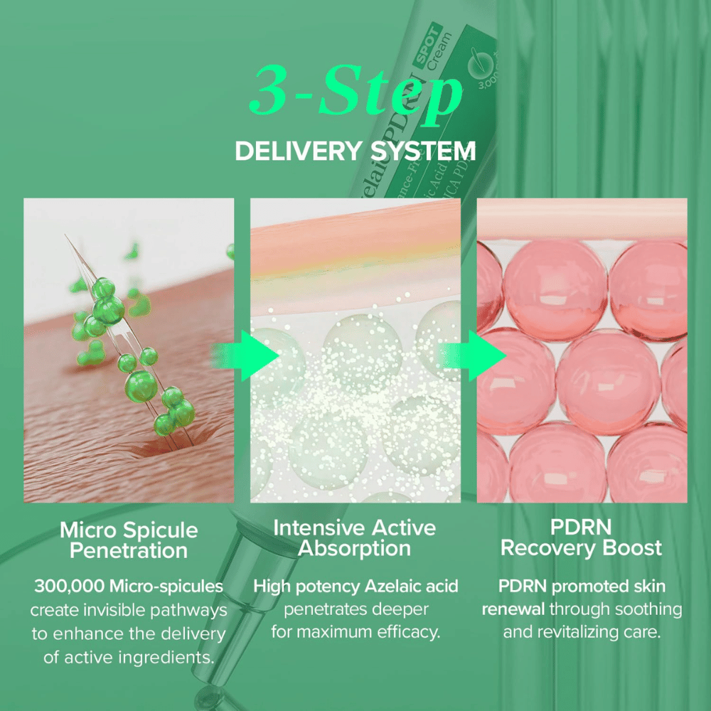 Mary&May Spicule Azelaic PDRN Spot Cream – trestegssystem med spiklar, azelainsyra och PDRN