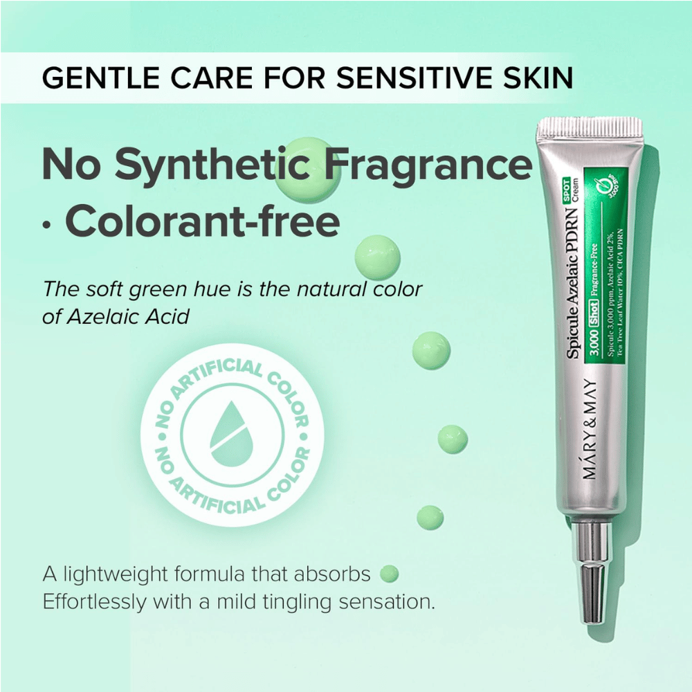 Mary&May Spicule Azelaic PDRN Spot Cream – parfymfri punktkräm med azelainsyra