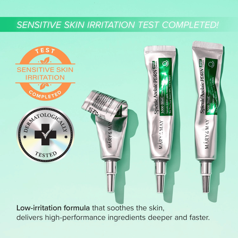 Mary&May Spicule Azelaic PDRN Spot Cream – dermatologiskt testad punktkräm för känslig hud