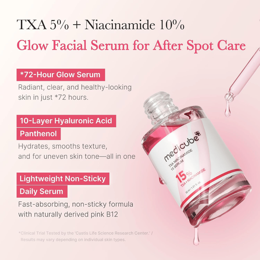 3. Medicube TXA Niacinamide 15 Serum – återfuktande ansiktsserum med hyaluronsyra och panthenol för jämnare hudton och lyster