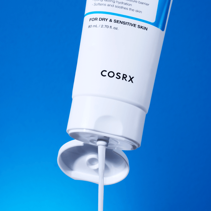 COSRX The Ceramide Skin Barrier Moisturizer med krämtextur – barriärstärkande ansiktskräm som ger långvarig återfuktning och lugnar känslig hud.