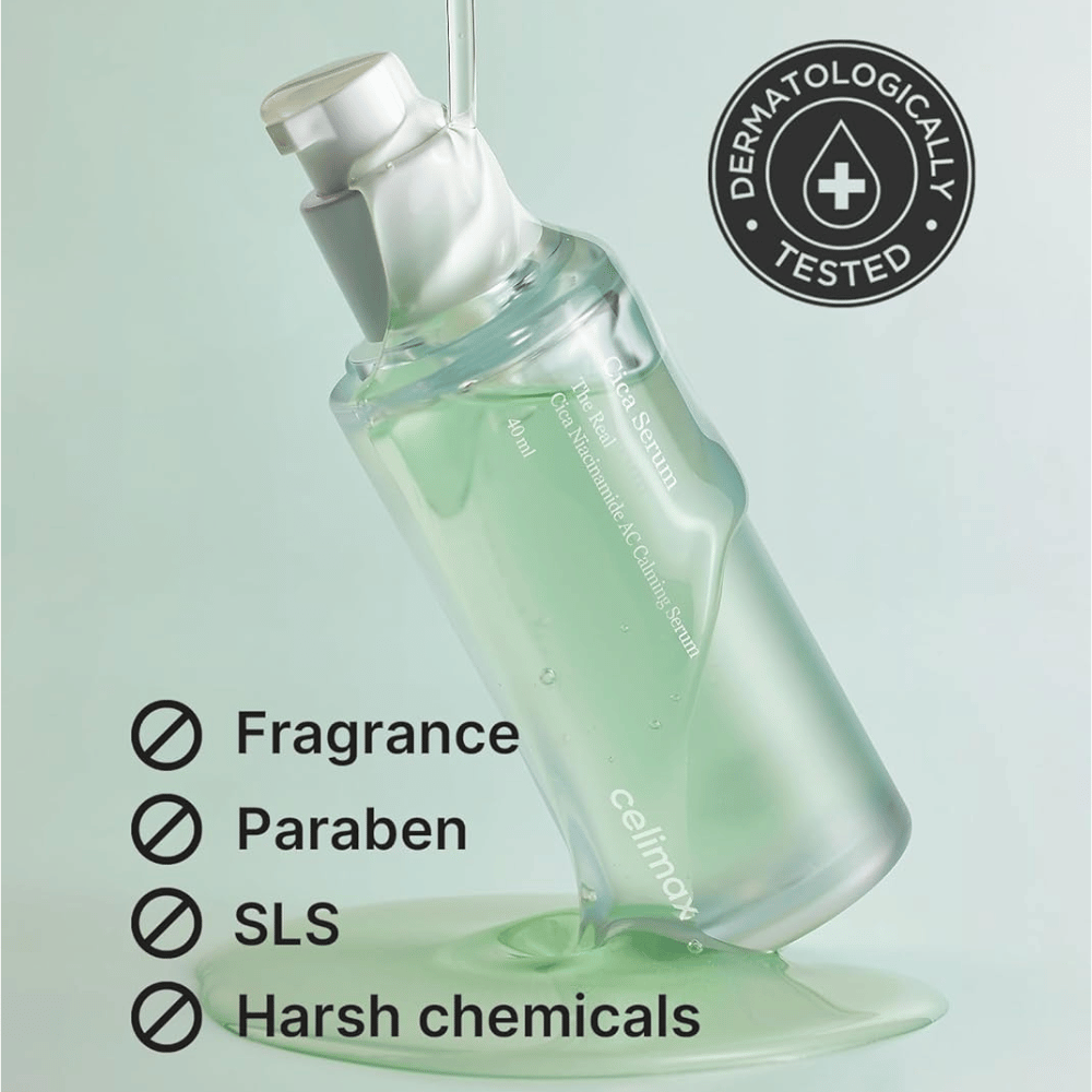 Celimax The Real Cica Niacinamide AC Calming Serum dermatologiskt testat och parfymfritt