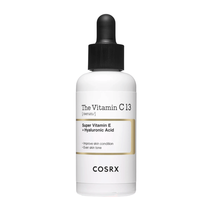COSRX The Vitamin C 13 Serum 20 ml, C-vitaminserum med vitamin E och hyaluronsyra för lyster, jämn hudton och förbättrad hudkvalitet.