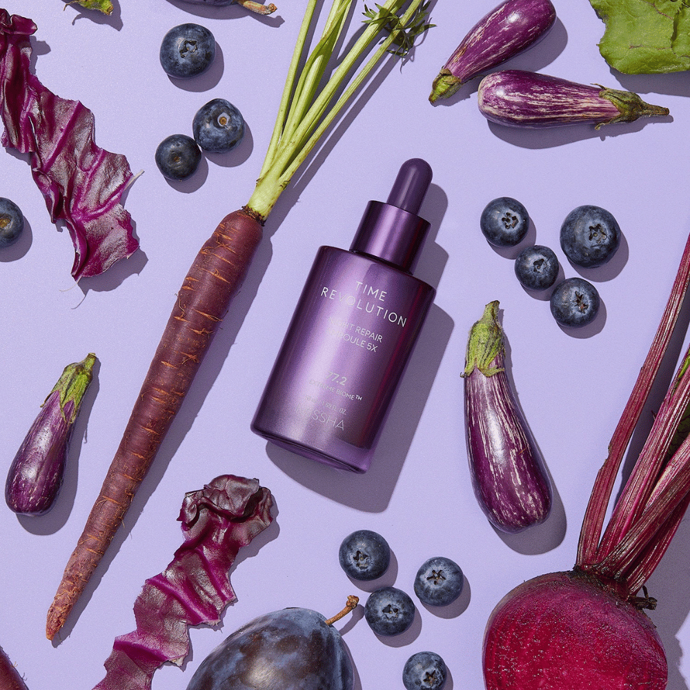3. MISSHA Time Revolution Night Repair Ampoule 5X – koreansk hudvård med fermenterade ingredienser och Extreme Biome Complex