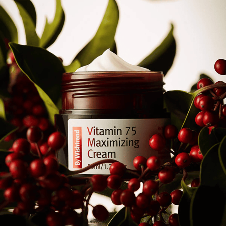 By Wishtrend Vitamin 75 Maximizing Cream med havtornsextrakt rik på vitaminer som ger glow, återfuktar huden och förbättrar hudens lyster.