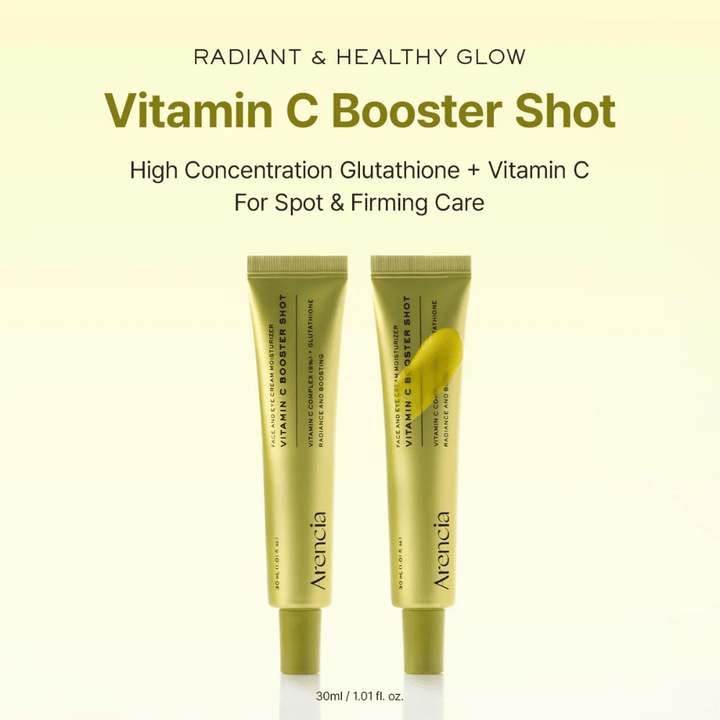 Arencia Vitamin C Booster Shot radiant glow – vitamin C-serum med glutathione som ger lyster, jämnare hudton och fastare hud