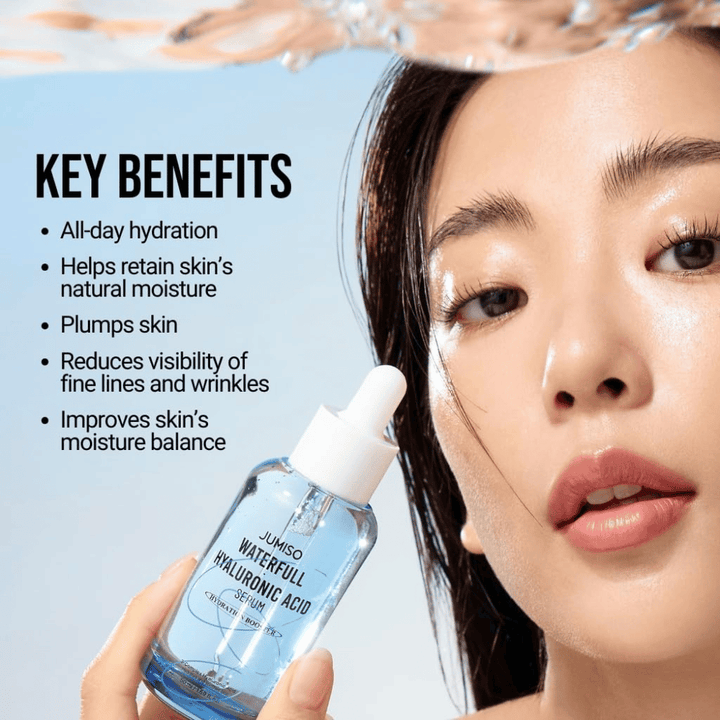 Jumiso Waterfull Hyaluronic Acid Serum 50 ml – intensivt återfuktande hyaluronsyra serum som plumpar huden och minskar synligheten av fina linjer