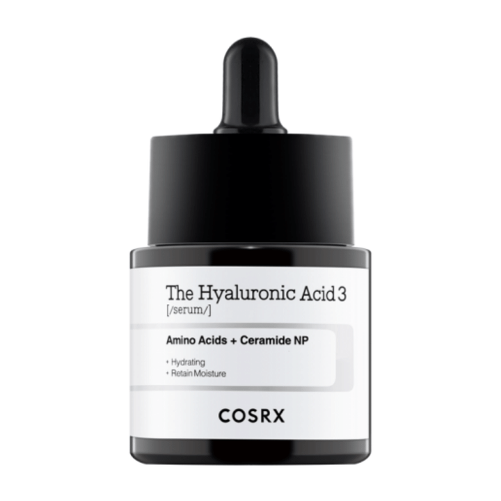COSRX Hyaluronic Acid 3 Serum 20ml förstärker hudens fuktgivande barriär.